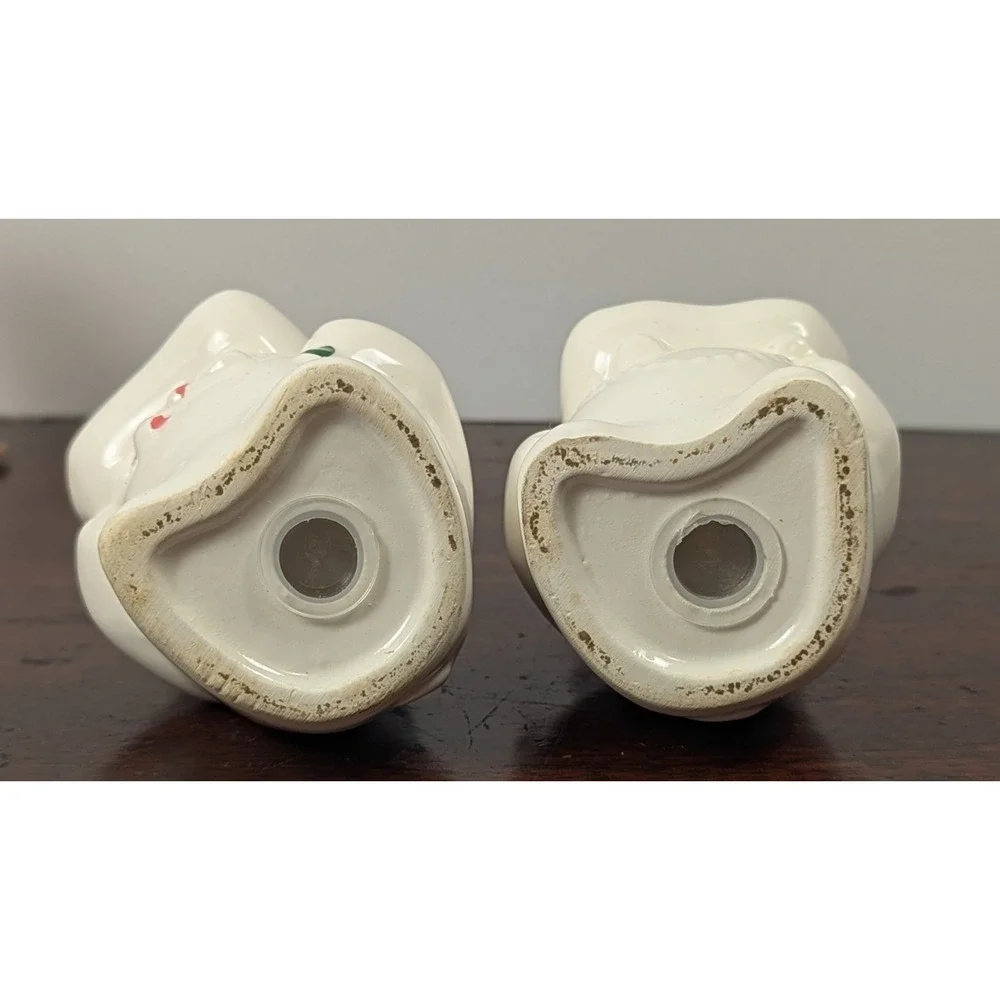 Vintage Hippo Salt & Pepper Shakers Ceramic Hippopotamus Couple Japan White